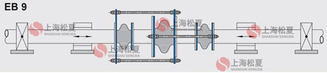 泄压型橡胶膨胀节安装示意图
